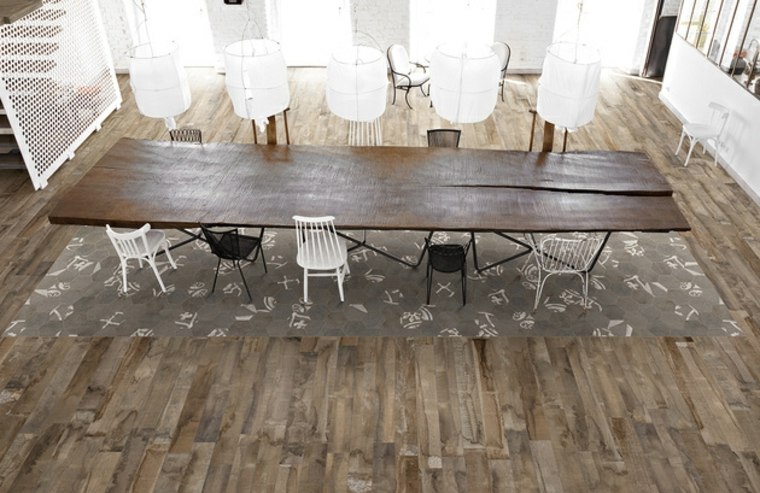 tile effect wood dining room idea flooring faux wood