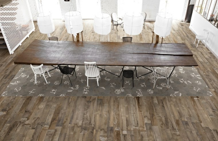 imitation wood tile dining room table