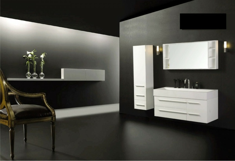 modern bathroom interior gray decorating idea