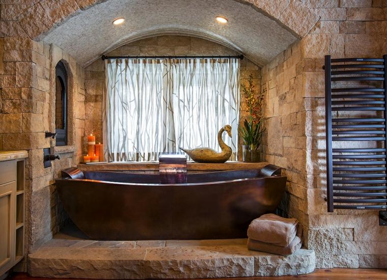 bathroom bathtub modern design stones