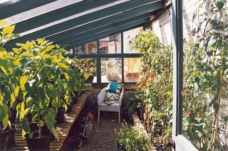 indoor greenhouse idea storage chair