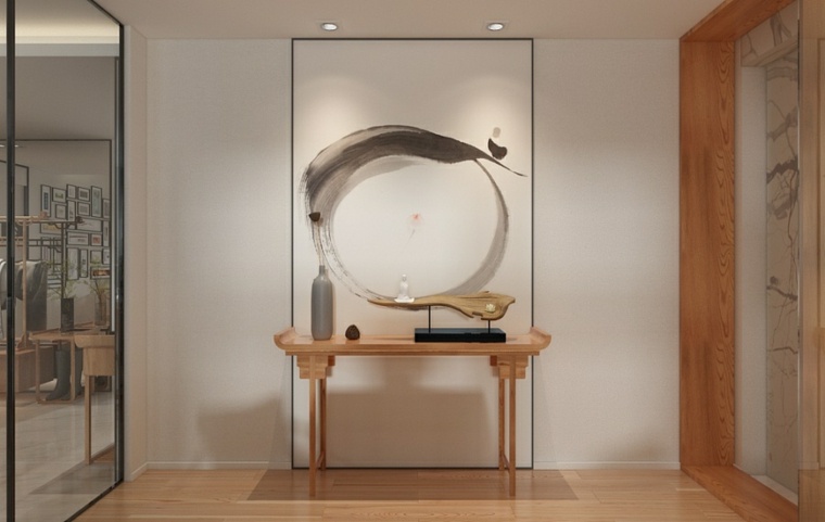 zen interior modern house entrance