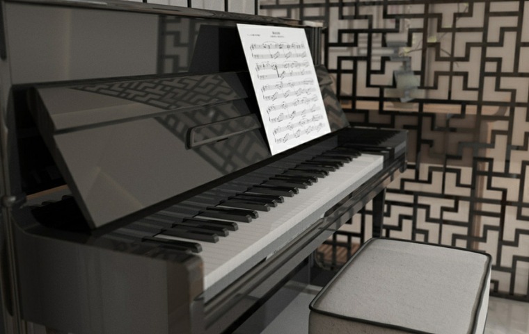 zen interior modern house piano