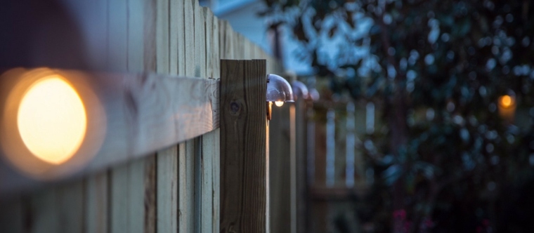 fence garden wood idea lighting diy fence wood diy