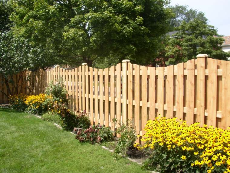 landscaping fence fence wood idea modern