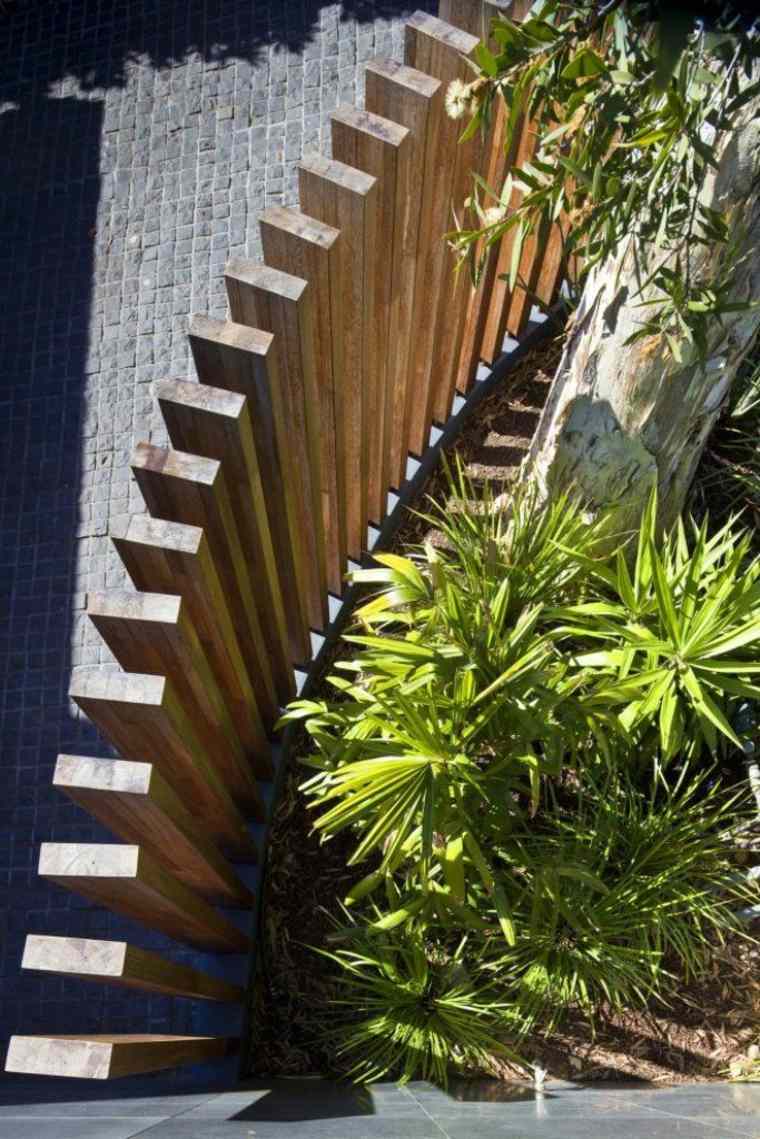 wooden garden fence design wood idea modern outdoor deco