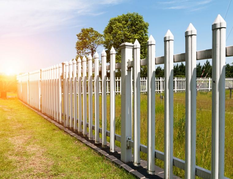 white fence garden idea landscaping exterior modern design white wood