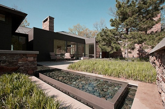 contemporary garden water basin