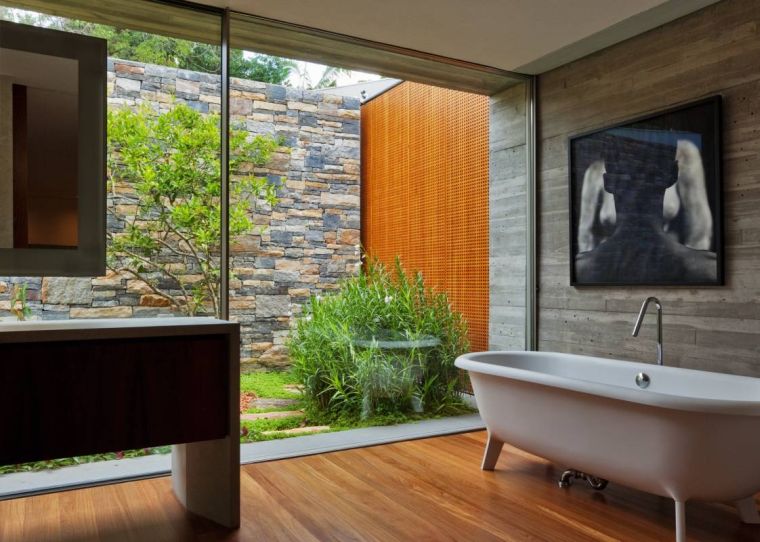 courtyard and open interior garden