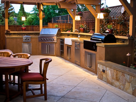 garden outdoor kitchen barbecue