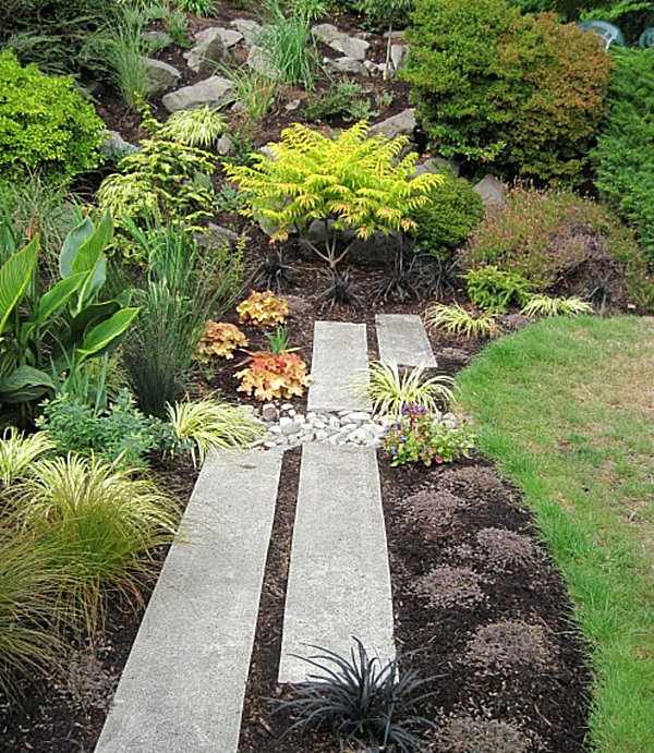 stone garden with path