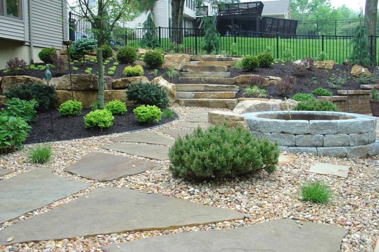 contemporary design rock garden