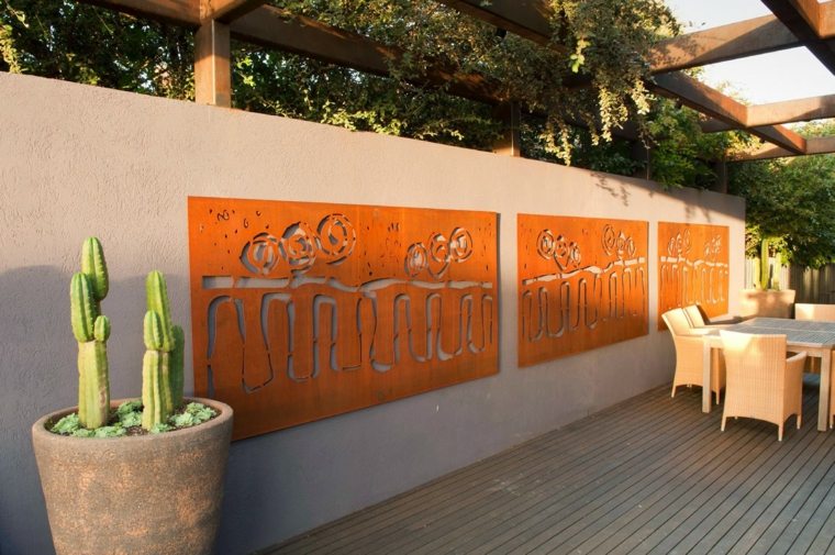 garden deco wall corten idea