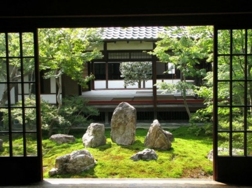 Japanese decor garden rocks