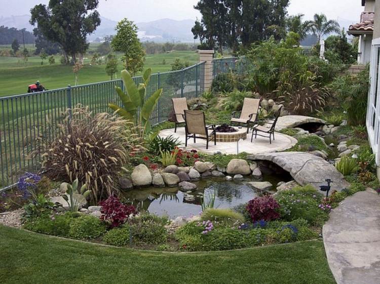 contemporary garden design basin