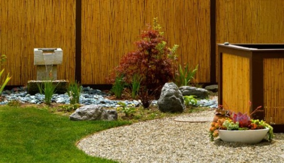 garden design zen fence bamboo