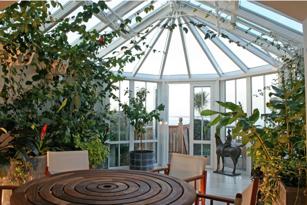 garden winter roof glass table