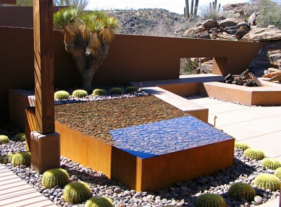 contemporary water garden