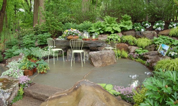 garden relaxing space rockery