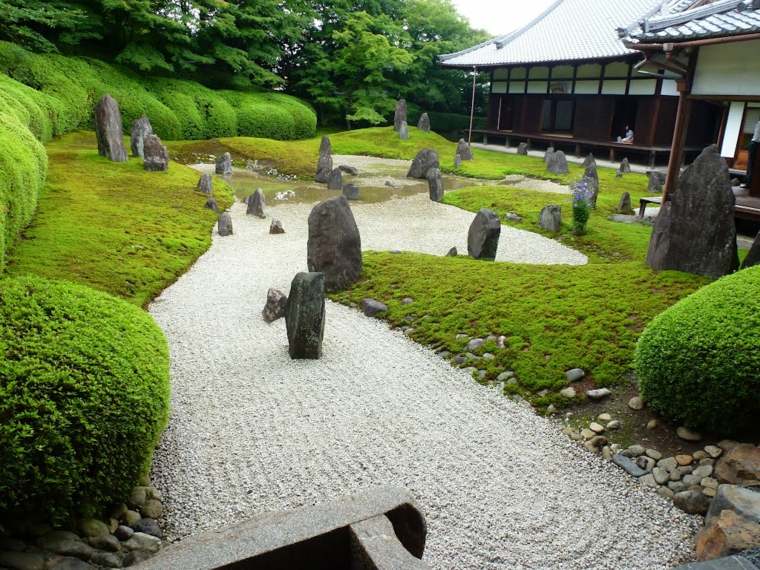 Japanese garden deco shrubs