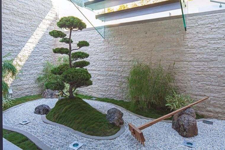 Japanese garden interior layout