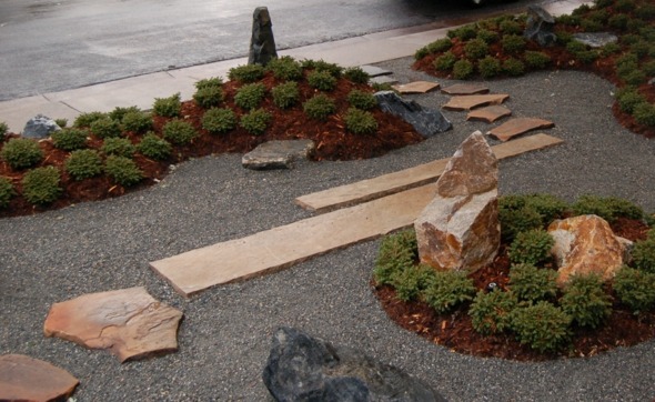 modern japanese garden rockery