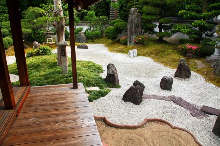 zen garden idea landscaping outdoor space modern pebbles deco