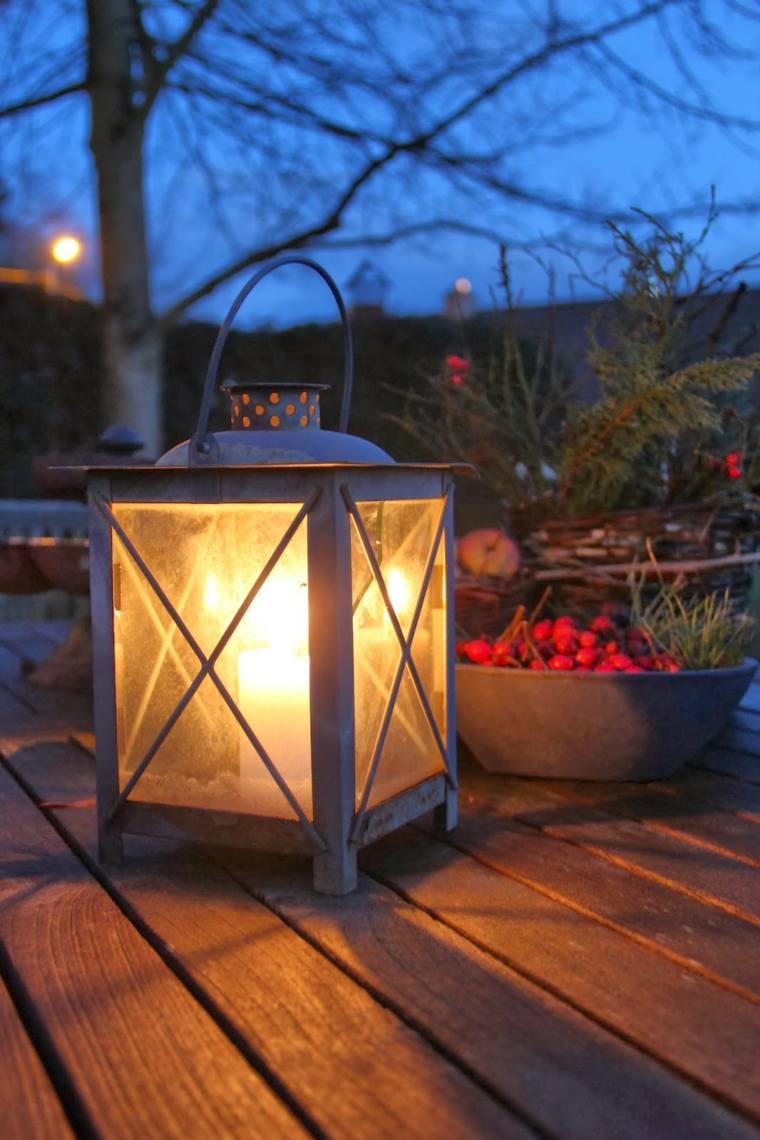 garden lantern design idea candle metal deco exterior