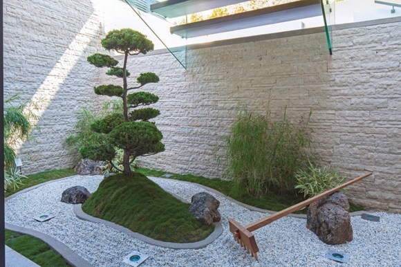 minimalistisk garden zen design