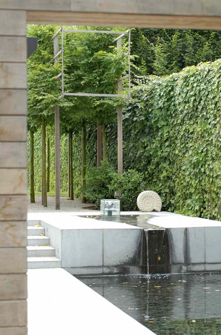 modern garden landscaping contemporary water fountain