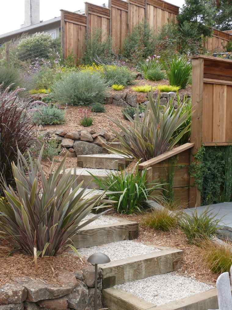 modern garden steps idea