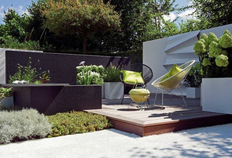 landscaped garden furniture modern terrace