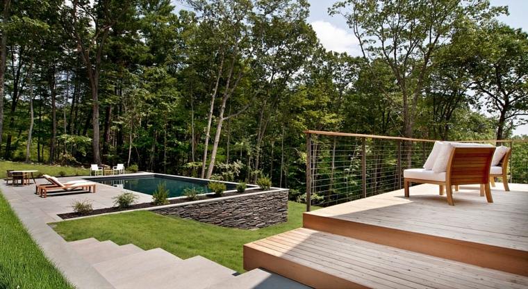 idea landscaped garden terrace landscaping swimming pool