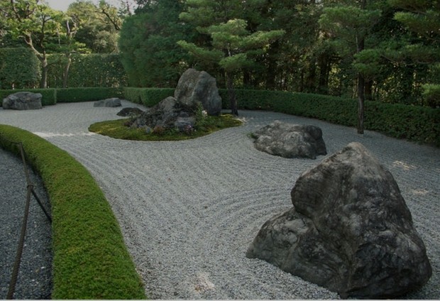 extensive landscaping garden and elegant rocks