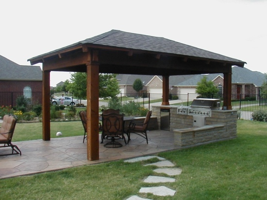 barbecue pergola garden