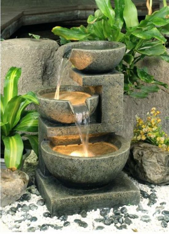 small fountain garden