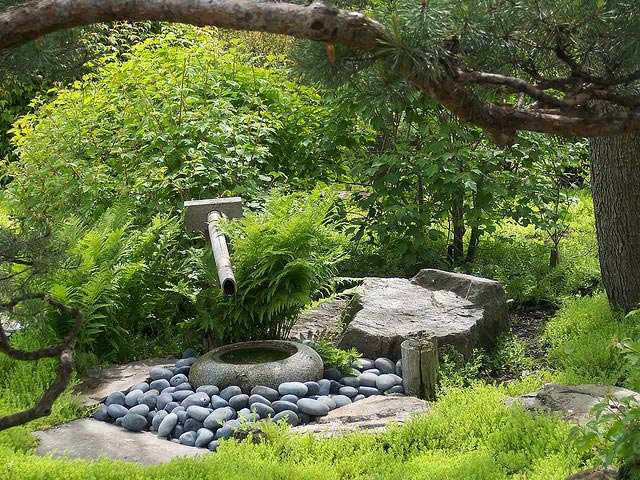 deco garden stone idea fountain pebbles landscaping garden