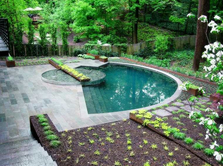 small garden with pool original idea arrange furniture