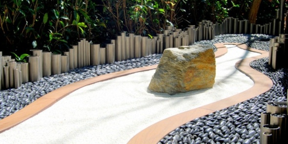 Japanese style rock garden