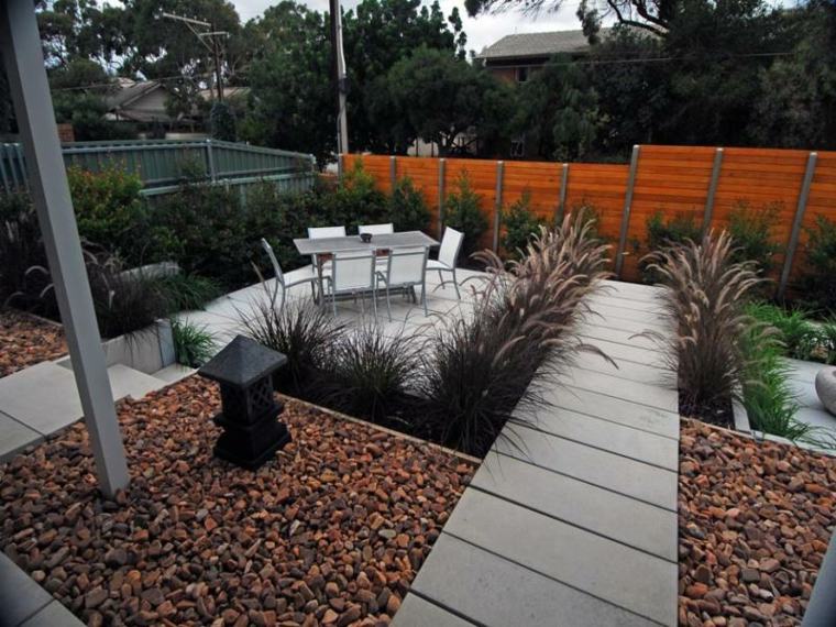 maintenance free garden with pavers