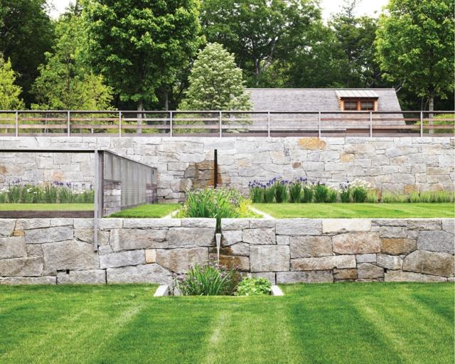 simple garden wall stones