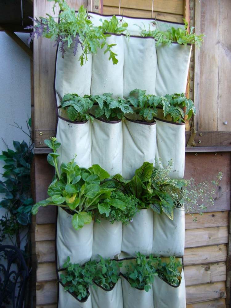 hanging garden DIY pockets fabric