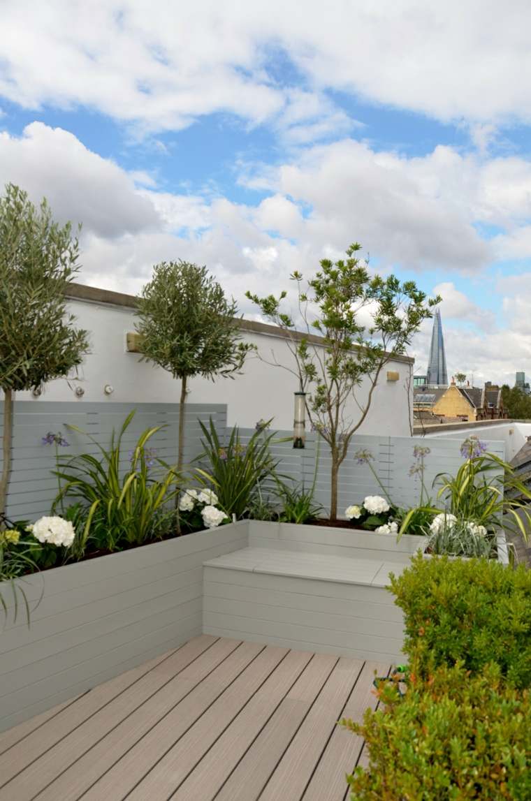 garden terrace deco plants