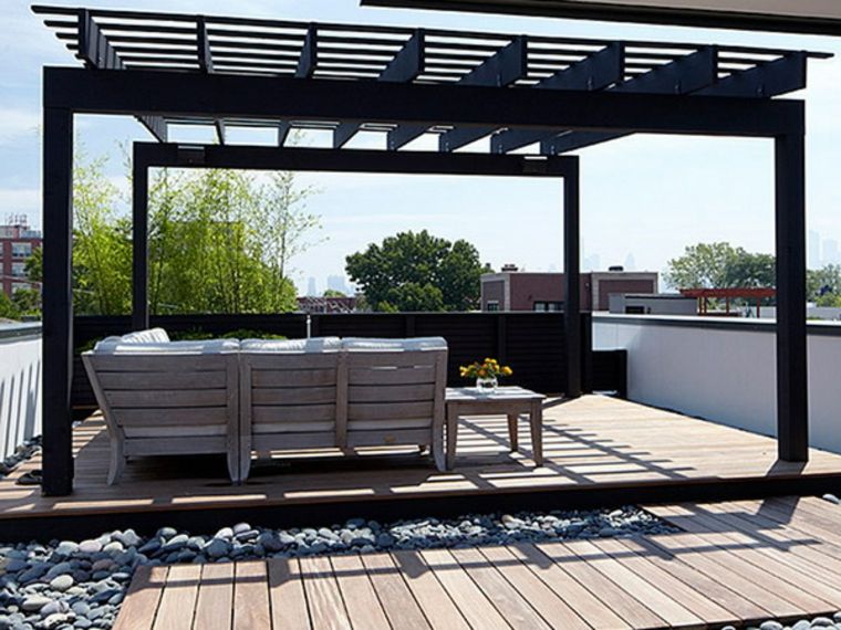 rooftop garden pergolas terraces