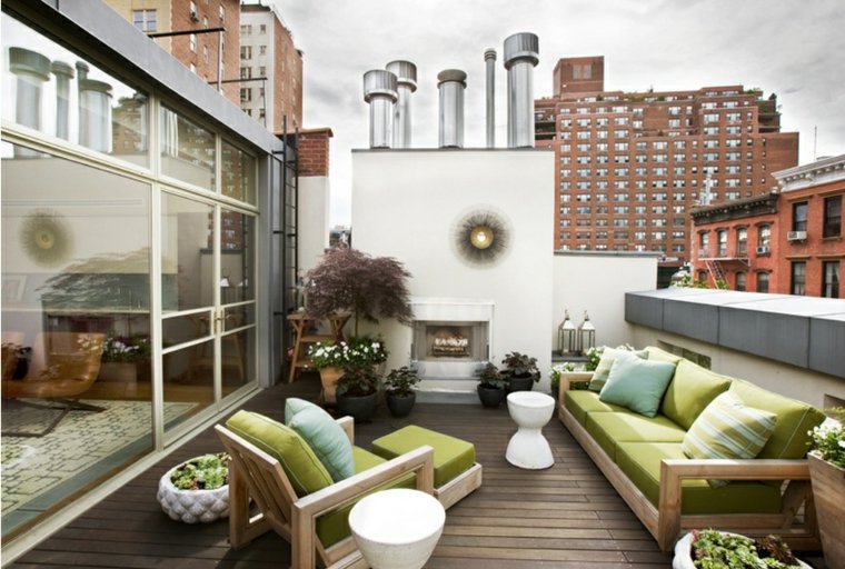 terrace roof landscaping garden in town