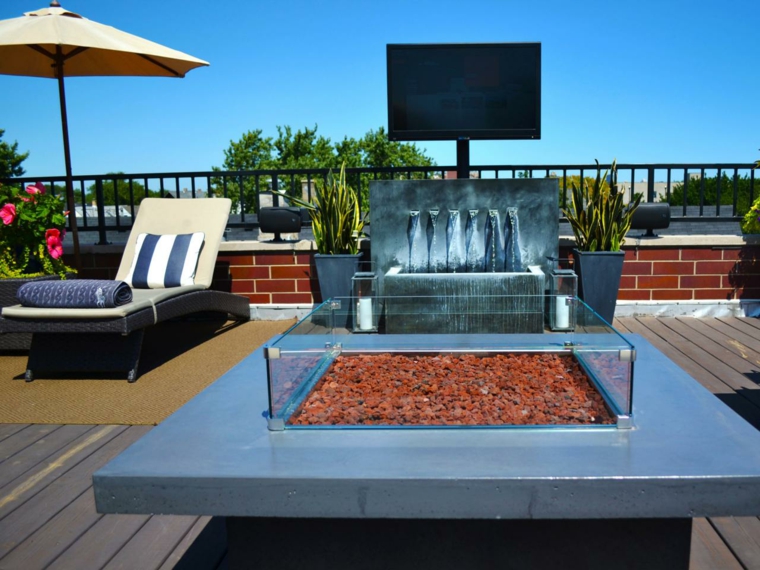 terraces in town roof garden fountains