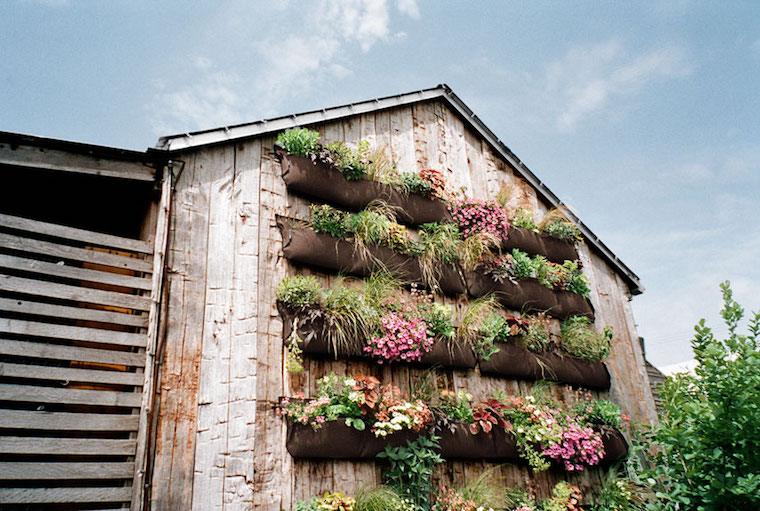 vertical wall garden diy garden outdoor landscaping idea