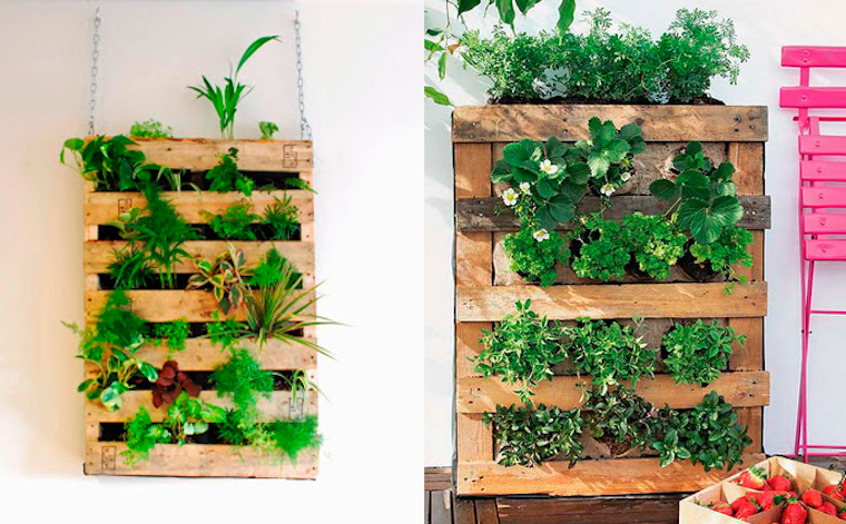 garden pallet wood idea DIY plants landscaping garden