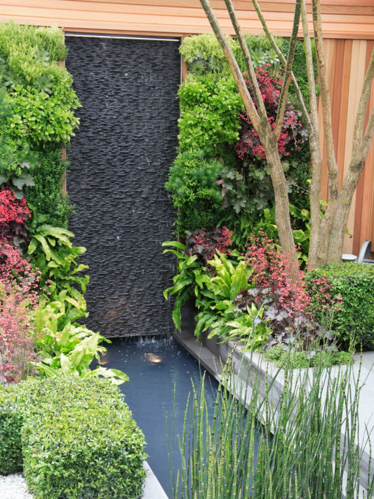 outdoor garden vertical idea plant pond'eau 