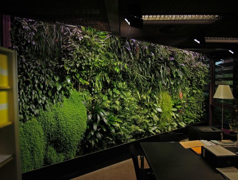 vertical garden idea corner office deco nature